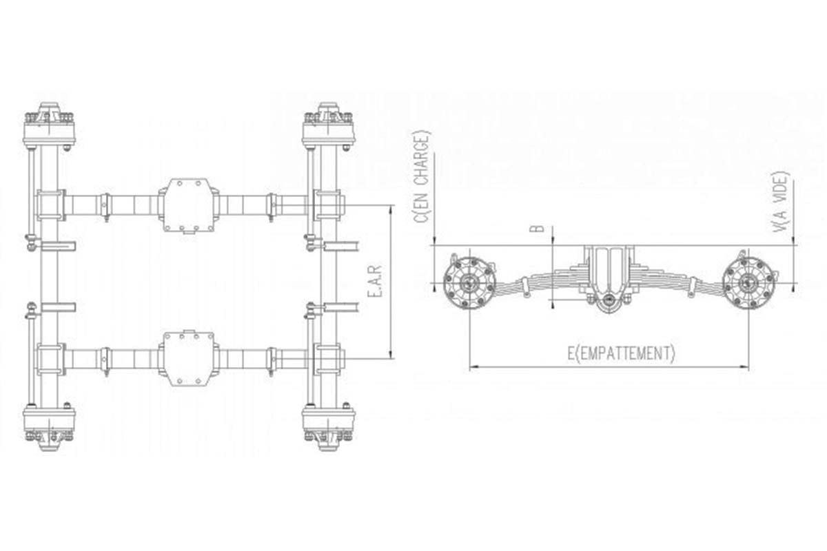 Bogie Tandemfederaggregat